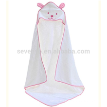 Toalla de baño con capucha de algodón del estilo del perro lindo, blanco / azul / rosa / verde / amarillo Toga de envoltura, recién nacido lindo bañador de baño albornoz